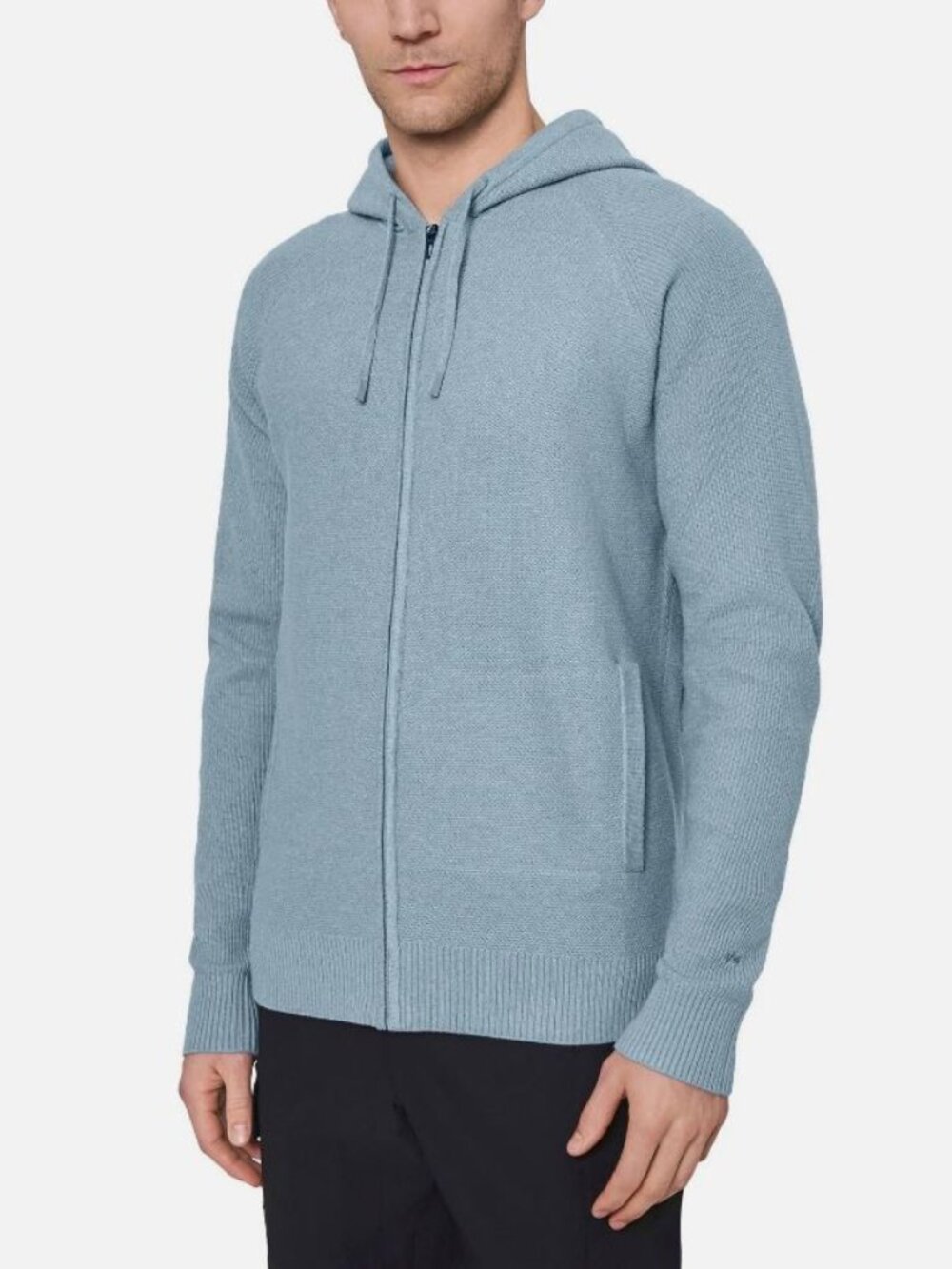 NEW! Modern Ambition- Men's Full Zip Up Hooded Sweater Blue Size Large